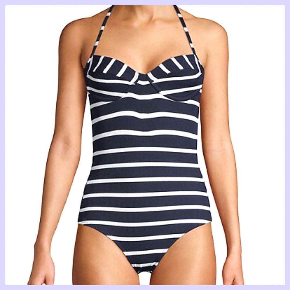 Shoshanna Striped One-Piece Swimsuit Marine 2